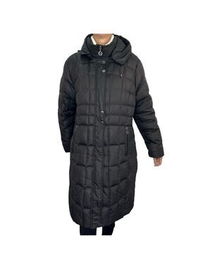 Normann Collection Denmark boxy black minimalist down puffer coat EU 48 US 18